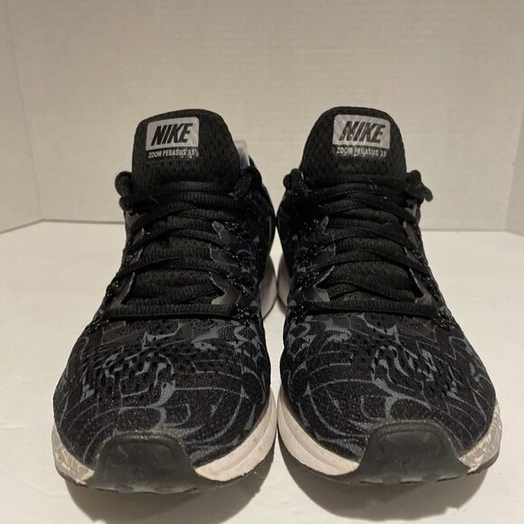 Nike Pegasus 33 Women's Size 8 Air Zoom Rostarr Running Shoes Black 859893-001 - Picture 4 of 14